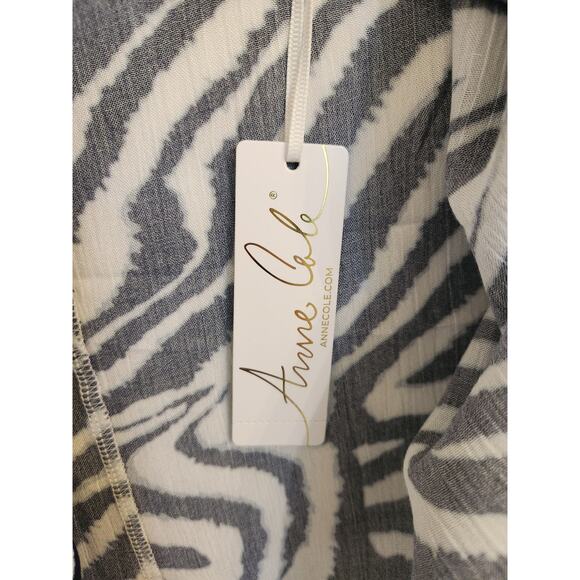 NWT Anne Cole Navy Zebra Shadow Swim Tunic Cover-up Resort Vacation XS/S - Picture 5 of 6